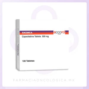 Skemca Capecitabina 500mg caja con 120 tabletas. Accord. - Alta especialidad