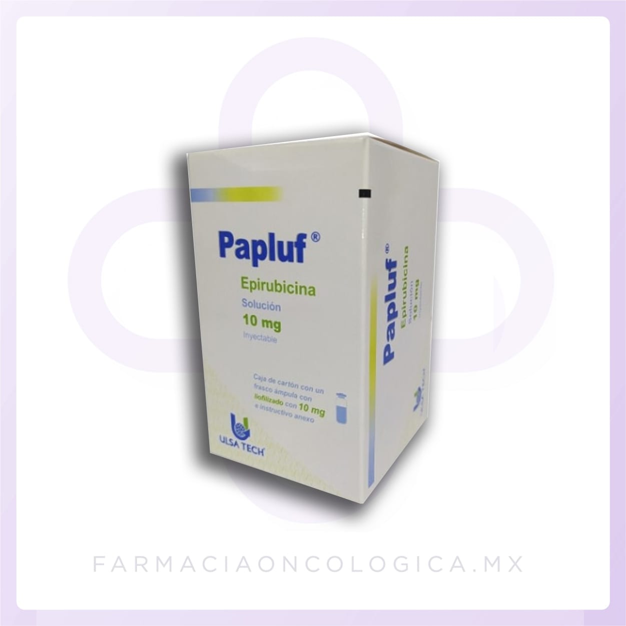 Papluf Epirubicina 10mg solución inyectable. Ulsa Tech