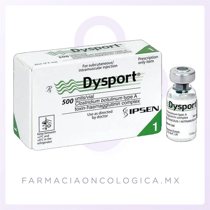 Dysport 500 UI Toxina Botulinica solución inyectable. Ipsen