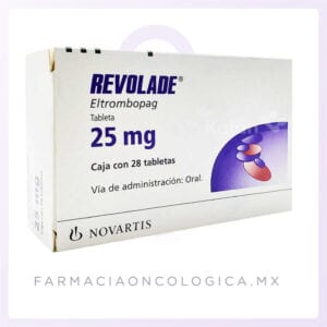 Revolade 50Mg Eltrombopag 50Mg caja con 28 tabletas. Novartis.
