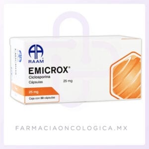 Emicrox - Ciclosporina 25 mg Caja con 50 cápsulas RAAM