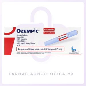 Ozempic Semaglutida 1.34mL 0.25/0.5M caja con una pluma prellenada. Novo Nordisk