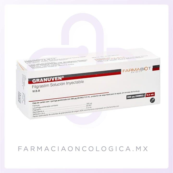 Granuven Filgrastim 300 µg Caja con 5 jeringas prellenadas – Accord