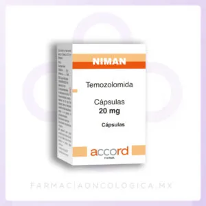 Niman Temozolomida 20 mg frasco con 5 cápsulas. Accord. - Alta especialidad