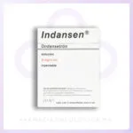 Indansen Ondansetron 8mg/4mL caja con 3 ampolletas inyectable - MAVI