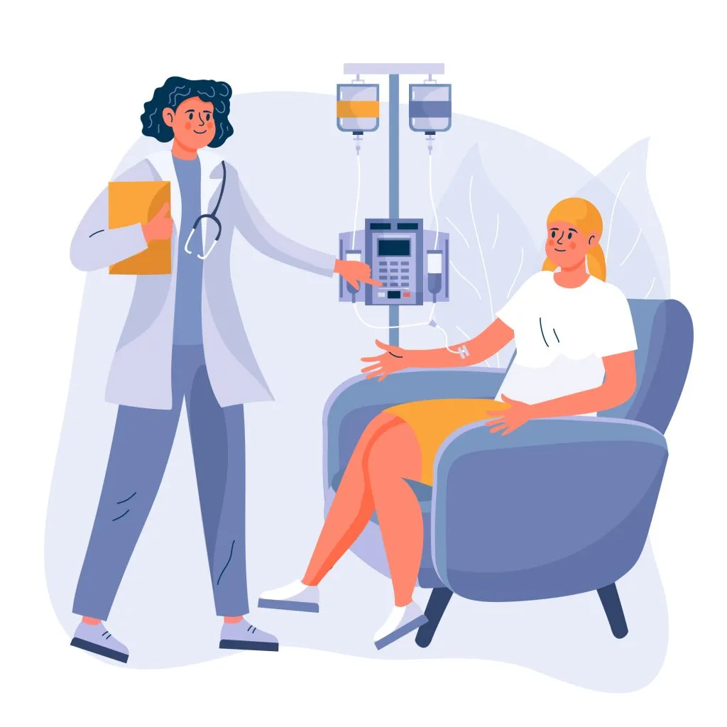 Administración de quimioterapia por vía intravenosa u oral