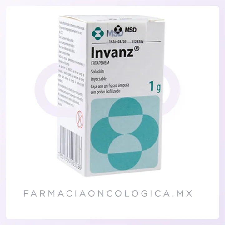 Invanz Ertapenem 1Gr I.V. solución inyectable. MSD
