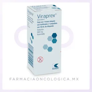 Viraprex 500mg Ganciclovir 500mg solución inyectable. Kener