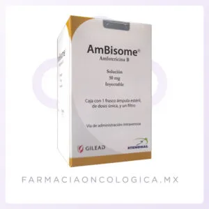 Ambisome Amfotericina B liposomal 50 mg solución inyectable. Gilead.
