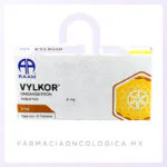 Vylkor 8mg Ondansetron 8Mg caja con 10 tabletas. RAAM