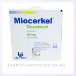 Miocerkel Docetaxel 20mg caja con 1 frasco ámpula. Ulsa Tech