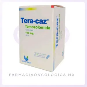 Tera-caz Temozolomida 100 mg caja con 5 capsulas. Ulsa Tech.