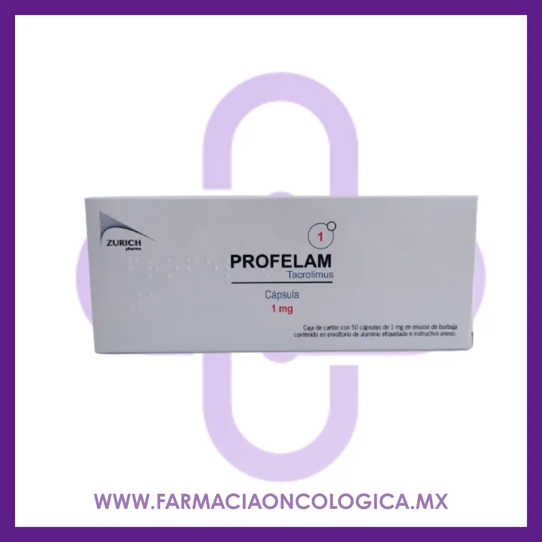 Profelam Tacrolimus 1.0Mg caja con 50 capsulas. Zurich.