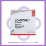 Somatixel Docetaxel 80mg caja con 1 frasco ámpula. Teva.