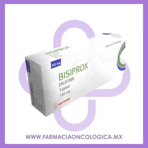 Bisiprox Erlotinib 150 mg caja con 30 tabletas. Hetero