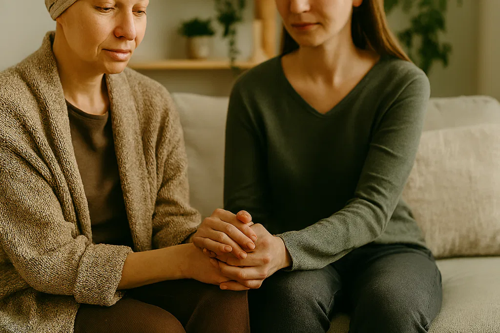 Apoyo emocional entre cuidador y paciente con cáncer